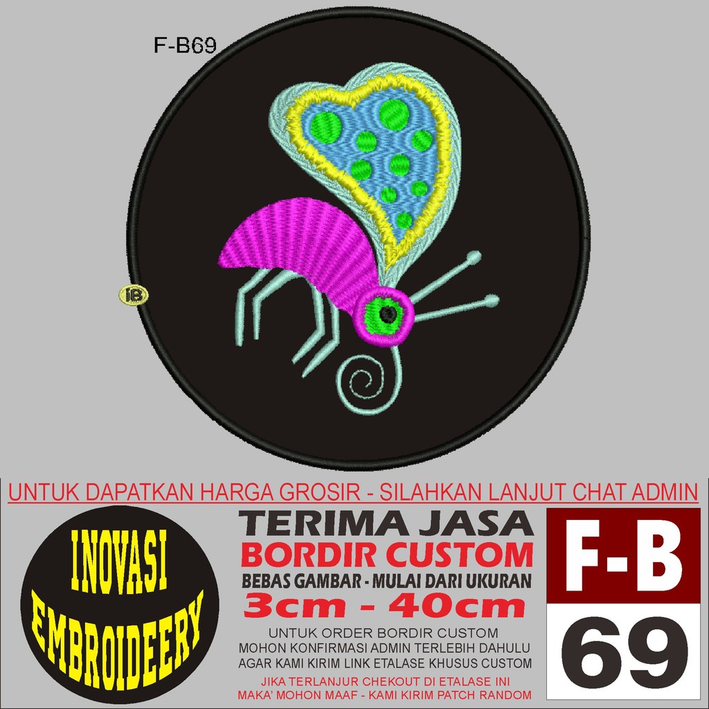 F-B69 SISTA UNIFORM LOGO EMBROIDERY PATCH - INNOVATION EMBROIDERY TESTIMONI