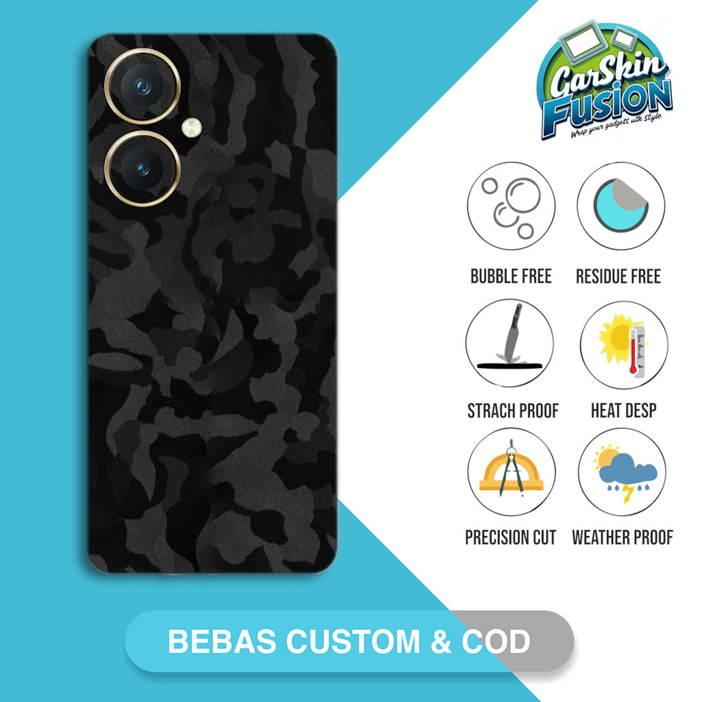 Garskin Skin vivo Y27 4G 2023 รหัส BASIC - 6CZ Custom | เคสรอยขีดข่วนป้องกันฟันกัส