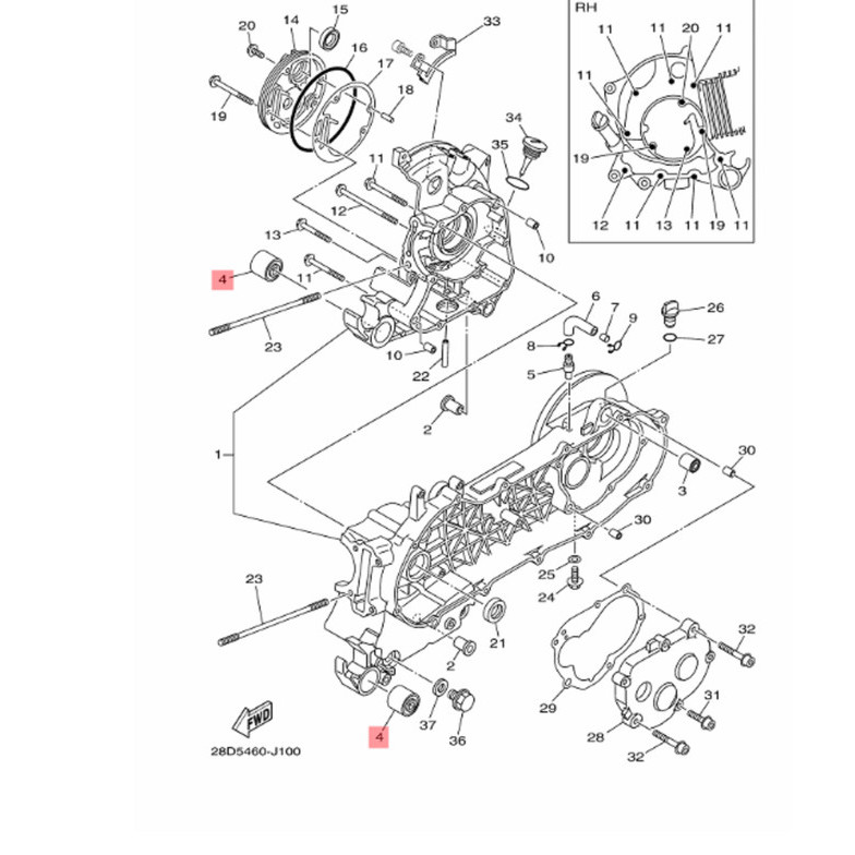 เครื่องยนต์ Bosh ติดตั้ง Mio Sporty Soul Fino คาร์บูเรเตอร์ Original 5Tl-F2123-00 หายาก