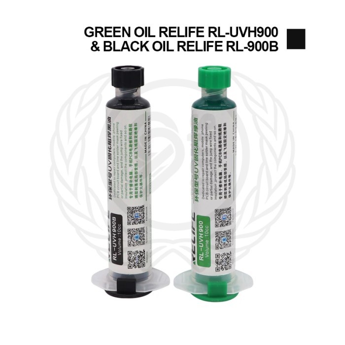HIJAU LIMITED EDITION Gren Oil Relife RL-UVH900 / Relife Green UV Glue / Relife RL-UVH900B Black Oil