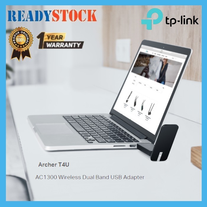 TP-LINK ARCHER T4U AC1300 อะแดปเตอร์ USB Dual Band ไร้สาย