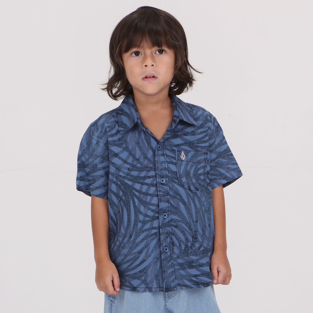 VOLCOM - KSH EQUUAL SHORT SLEEVE SHIRT BLUEBERRY