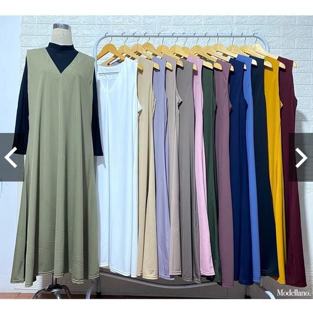 Yubin Dress Outer Overall Plain Korean Look Mayung