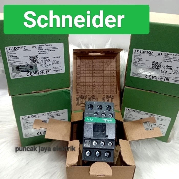 Schneider Lc1D25M7 220Vac 3Phase Contactor/LC1D25M7/M7 Converter
