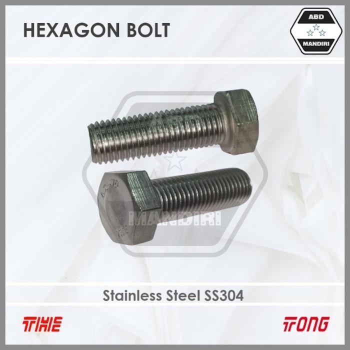 SS304 กลอนหกเหลี่ยมสแตนเลส A2-70 M8 X 45 (SUS304 Hex Bolt) M8x45 / 8x45 / Hex Bolt 8 x 45