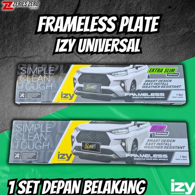 ขายึดป้ายทะเบียนรถยนต์ Izy แผ่นไร้กรอบ (Clean Look) - Zerieszeroshop