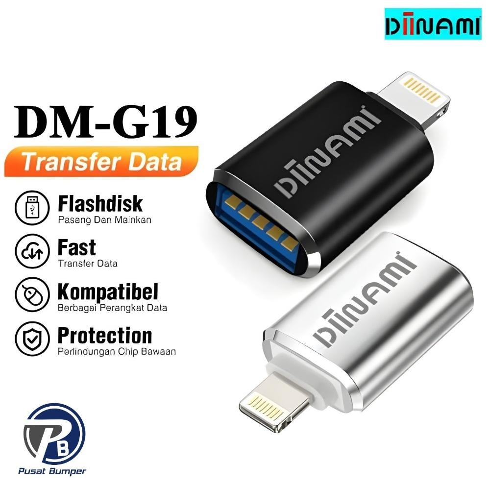 Diinami G19 Mini Otg Usb To L อะแดปเตอร์แปลง Usb 3.0 Plug Play Flashdisk ข้อมูลสําหรับ Iphone X Xr 1