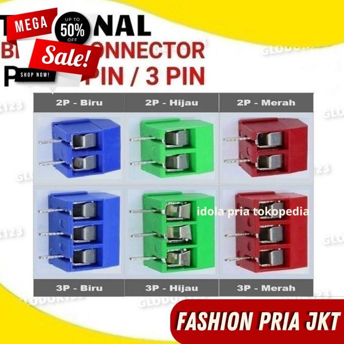 BLOCK TERMINAL 2 3 PIN SCREW PCB PITCH 5MM CABLE CONNECTOR โดย PRIA JKT