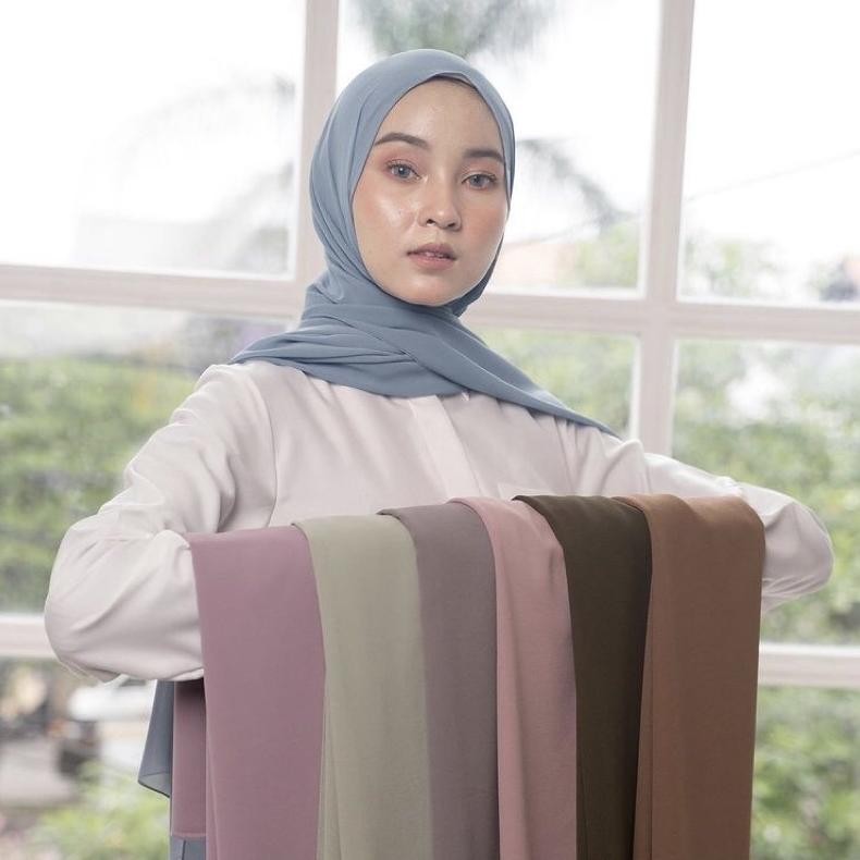 Rq-56 gfd-12 Pashmina Ceruty Babydoll Premium / 180 x 75cm / Pashmina Ceruty / Plain Pashmina / Hija