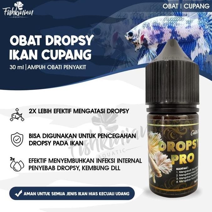 Limited Stock DROPSY OVERCOMES และ PREVENTS ORAMENTAL FISH DROPSY 30ml - DROPSY PRO