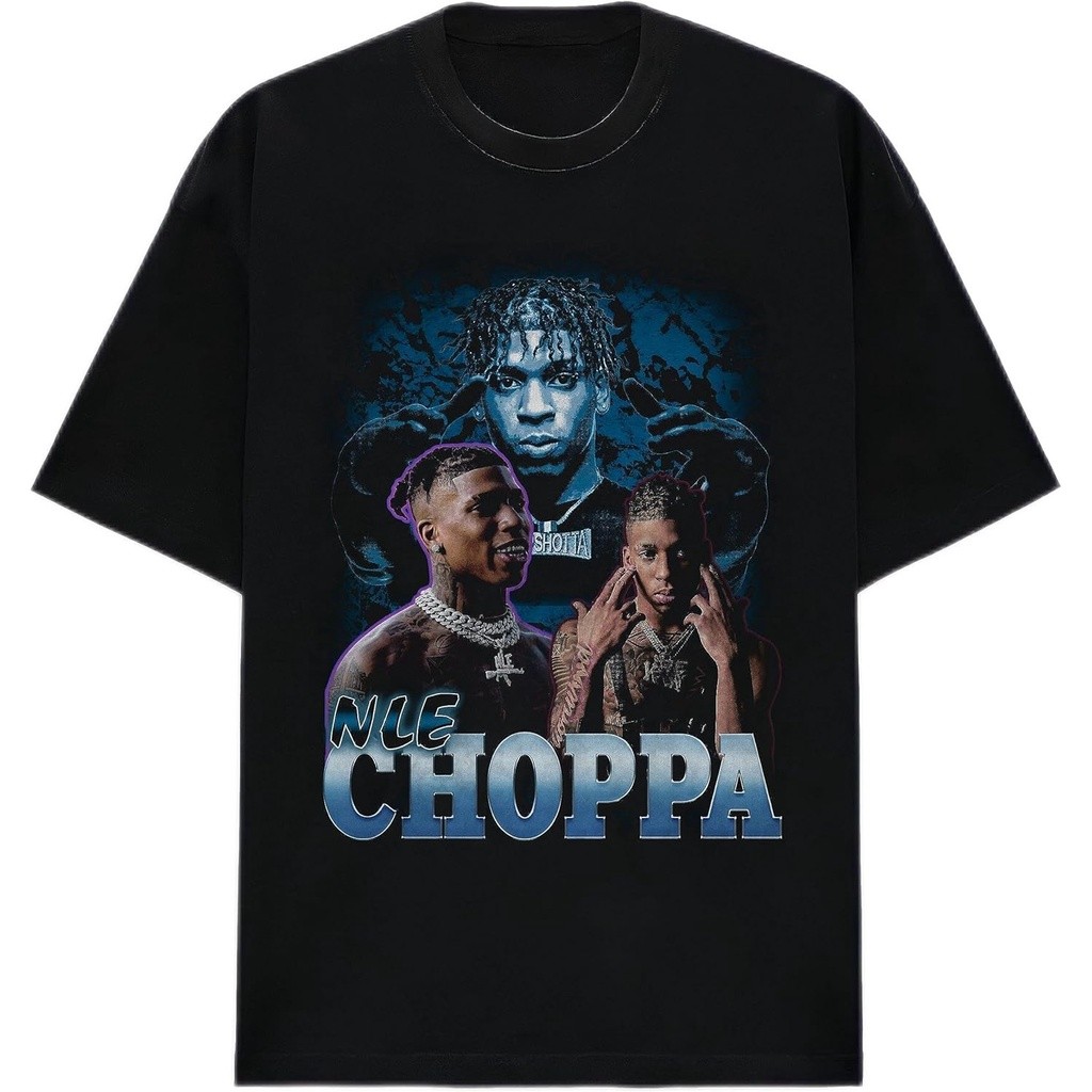 Rapper NLE Choppa Merch แขนสั้น Crewneck เสื้อยืด 2023 ฤดูร้อนผู้ชายผู้หญิง Harajuku Streetwear เสื้