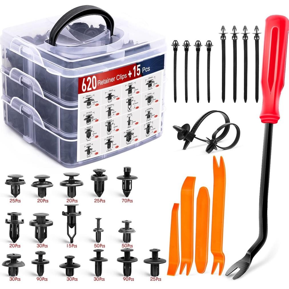 ใหม่!!! 100/635 ชิ้น Hybrid รถคลิปประตู Fastener Trim กันชน Rivet Retainer Fit สําหรับ Fender Fasten