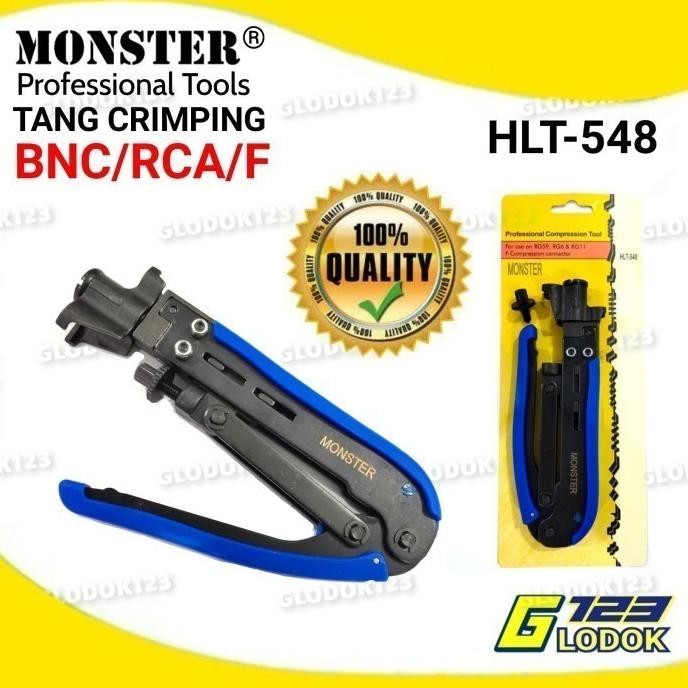 QUALITY CRIMPING PLIERS COMPRESSION PLIERS BNC, F, RG59, RG6, RG11 TYPE HLT548