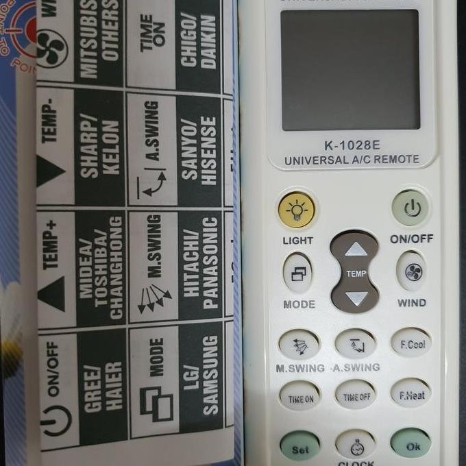 Chunghop K-1028E รีโมท Ac สากล