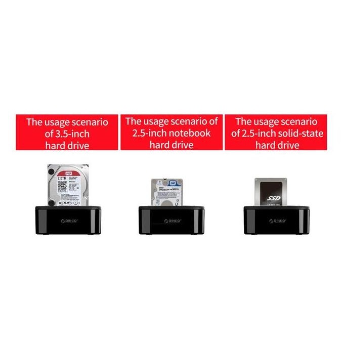 Docking ssd ฮาร์ดดิสก์ hdd orico 1 bay 2.5 3.5 in usb3.0 6218us3