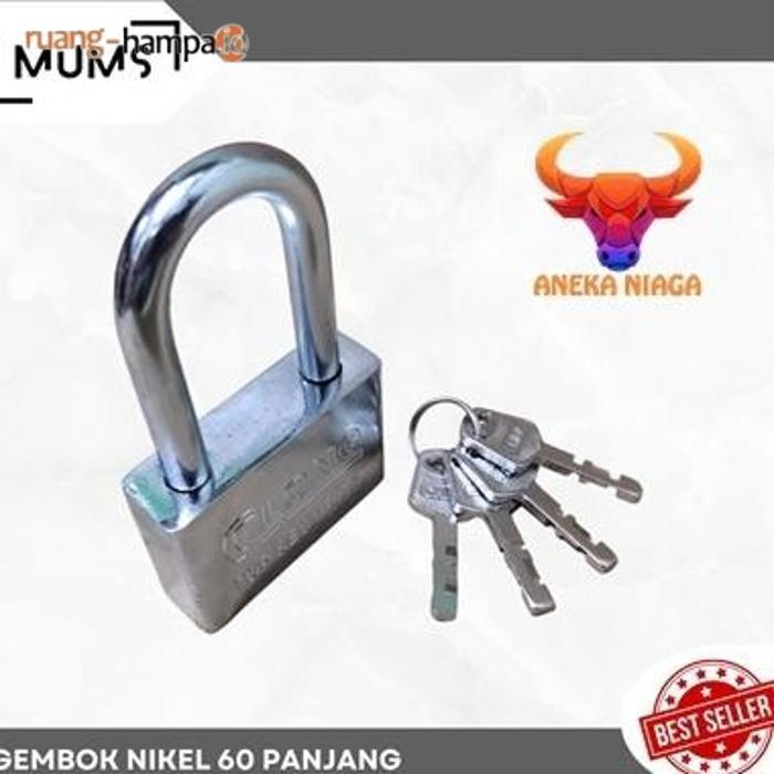 An-Rrt Nickel White Padlock Lock 60 ความยาว (คอยาว) An22