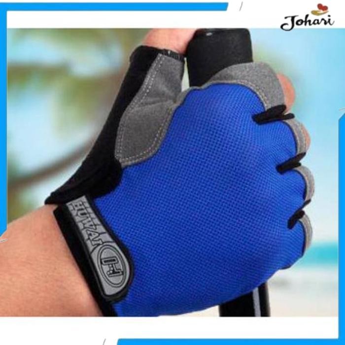 ใหม่ TAFFSPORT HUWAI HALF FINGER BIKE GYM GLOVES SIZE M