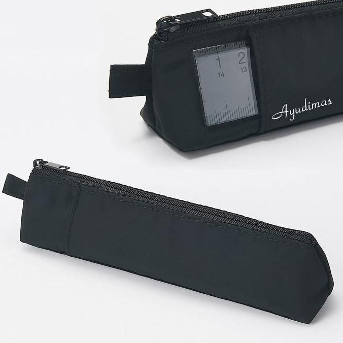 จัดส่งฟรี - กล่องดินสอ Muji โพลีเอสเตอร์พร้อมกระเป๋าด้านนอก - กล่องดินสอ