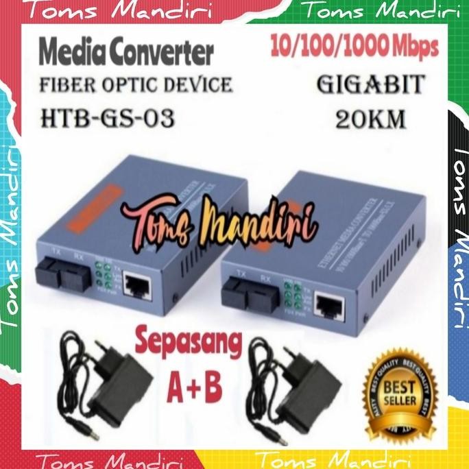 NEW Media converter HTB-GS-03 1000mbps gigabyte A+B set