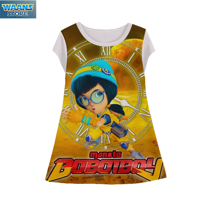 Ying Bokiniboy Boboboy Cartoon Tunic Dress - YinBoboboy-5-designWD อายุ 1-12 ปี Tunic - Waanstore