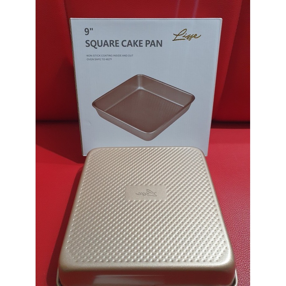 Lisse 9 นิ้ว Square Bake Pan / Square Pan 24X24 Rosegold Non Stick จัดส่งฟรีส่วนลด