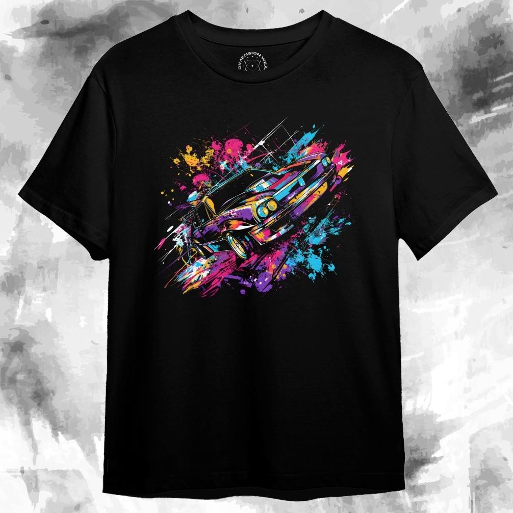 3Dimensionwear Premium Distro เสื้อยืด 3D Drift Car Art Dt1053