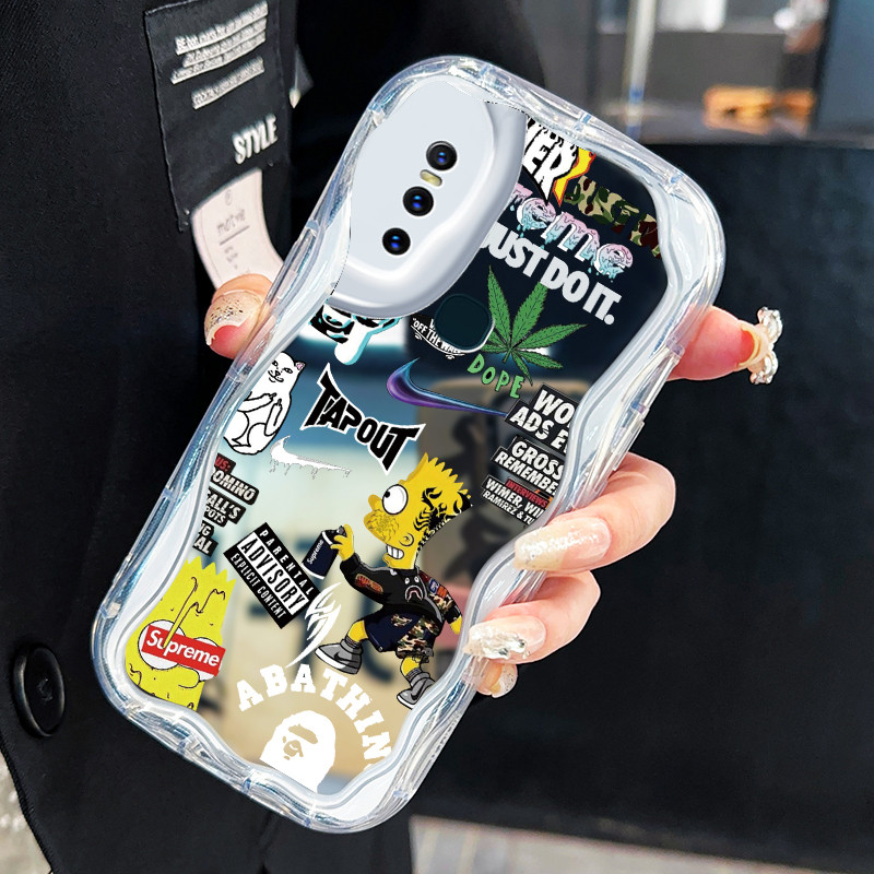 ปลอก Hp Untuk VIVO V15 V15 Pro S1 S1 Pro V20 Pro S7 V9 V9 Pro V9 Youth Y85 Y85A Z1i Z3x กรณีปลอก Sof