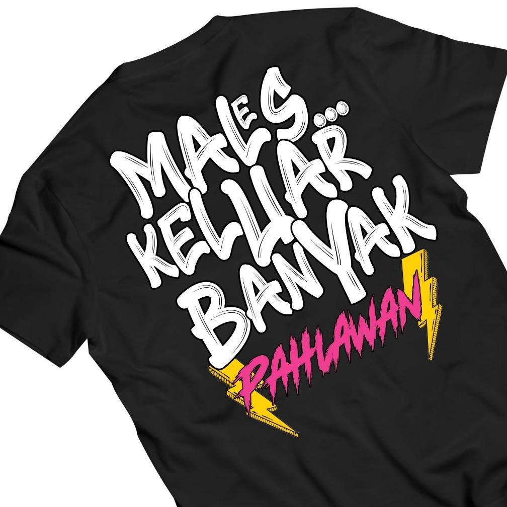 Lazy T-Shirt Out of Many Heroes เสื้อยืด Distro Nampol Again Viral ผู้ชายผู้หญิงเสื้อยืด Motif เสื้อ