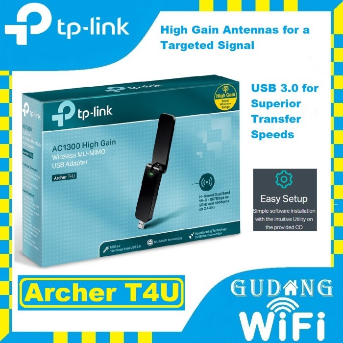อะแดปเตอร์ USB Wi-Fi ของ Archer T4U AC1300 DUAL BAND