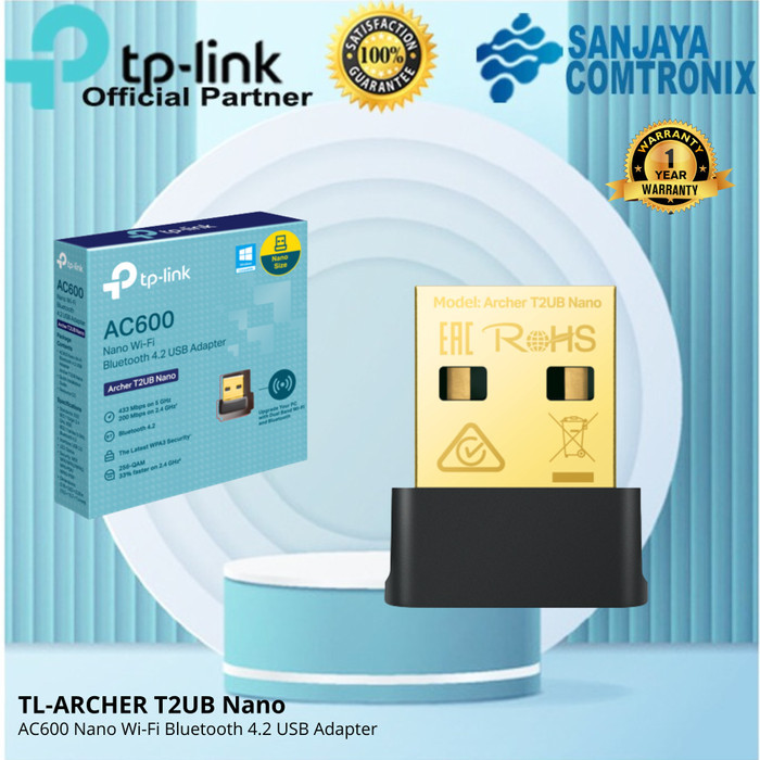 TP-LINK Archer T2UB Nano AC600 Nano Wi-Fi Bluetooth 4.2 อะแดปเตอร์ USB