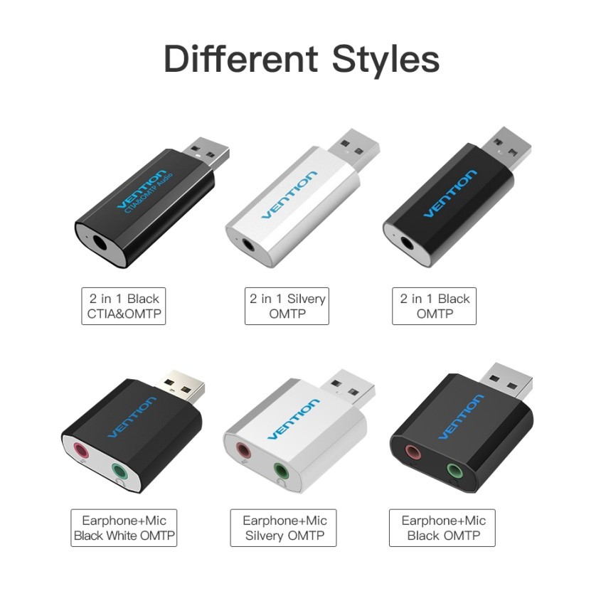 Vention การ์ดเสียง Usb ภายนอกสําหรับ Windows Mac Linux