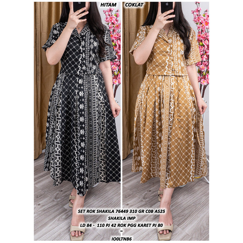 SHAKILA SKIRT SET 76449 310 GR C0B AS25 ผลิตภัณฑ์ควบคุมจริง