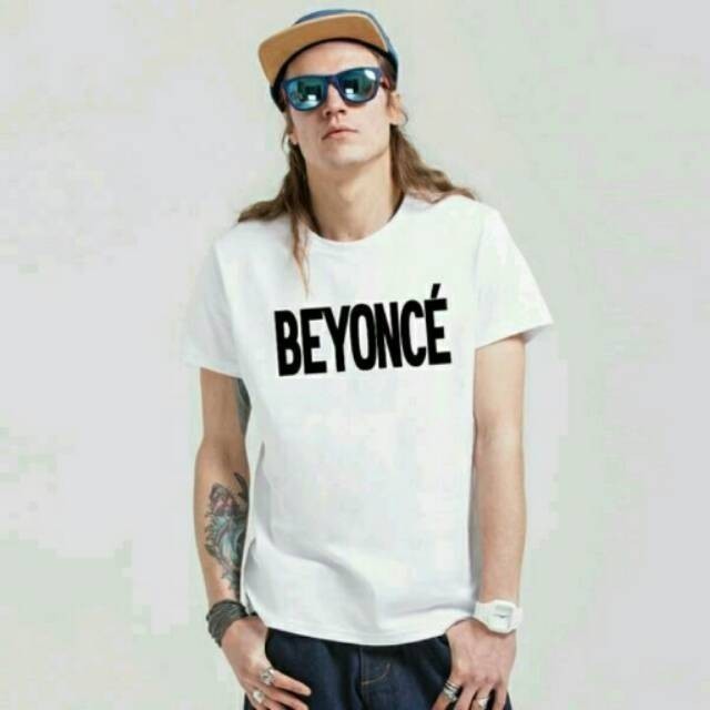 เสื้อยืดผู้ชาย Beyonce สีขาว