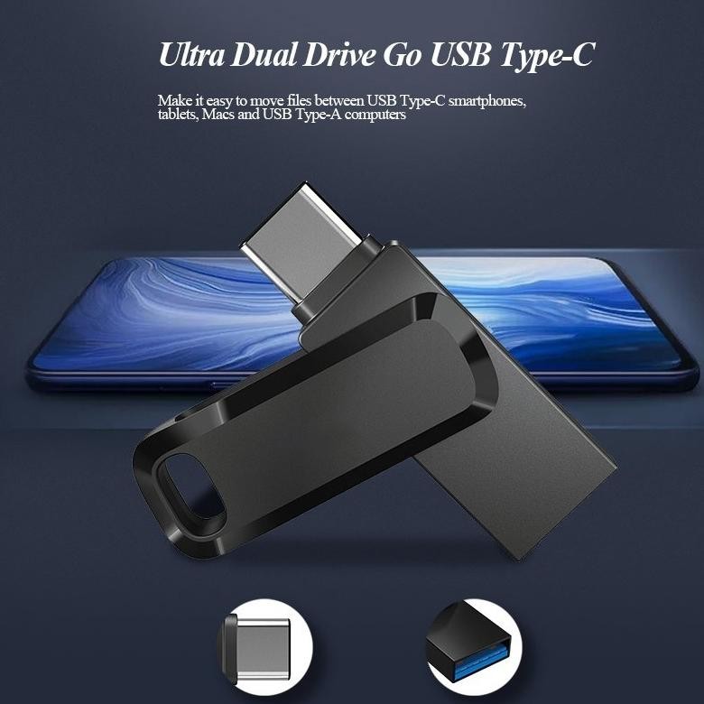 ไดรฟ์คู่พิเศษ Go OTG Type-C 256Gb Usb 3.2 - สีดํา, 128Gb 64Gb Flashdisk & OTG Flashdisk สําหรับ Ipho