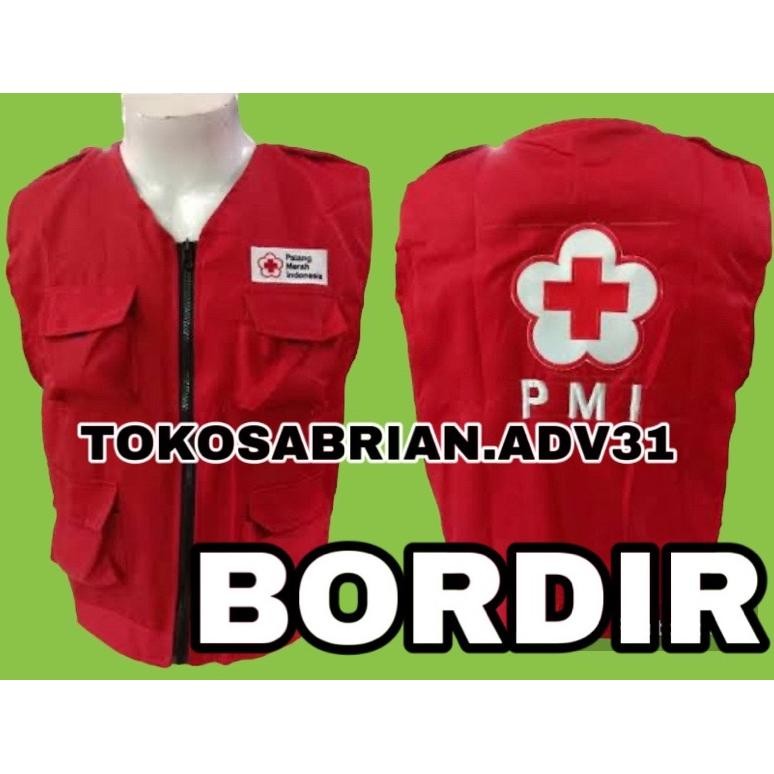 MERAH Pmi Vest เสื้อกั๊กสายรุ้งสีแดงอินโดนีเซีย