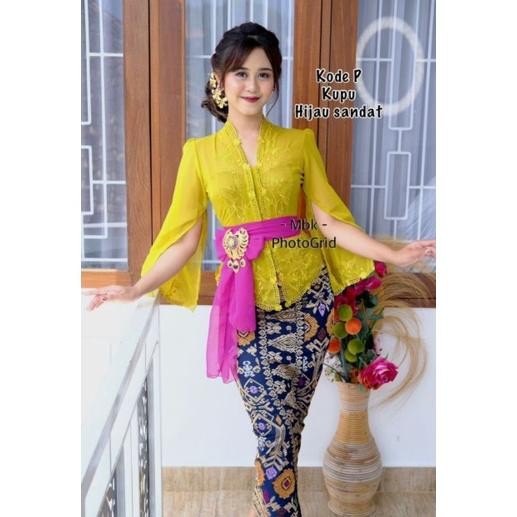 Er-79 ty-65 Yellow Pari Butterfly เย็บปักถักร้อย Kebaya Sandat Size S-XS Viral