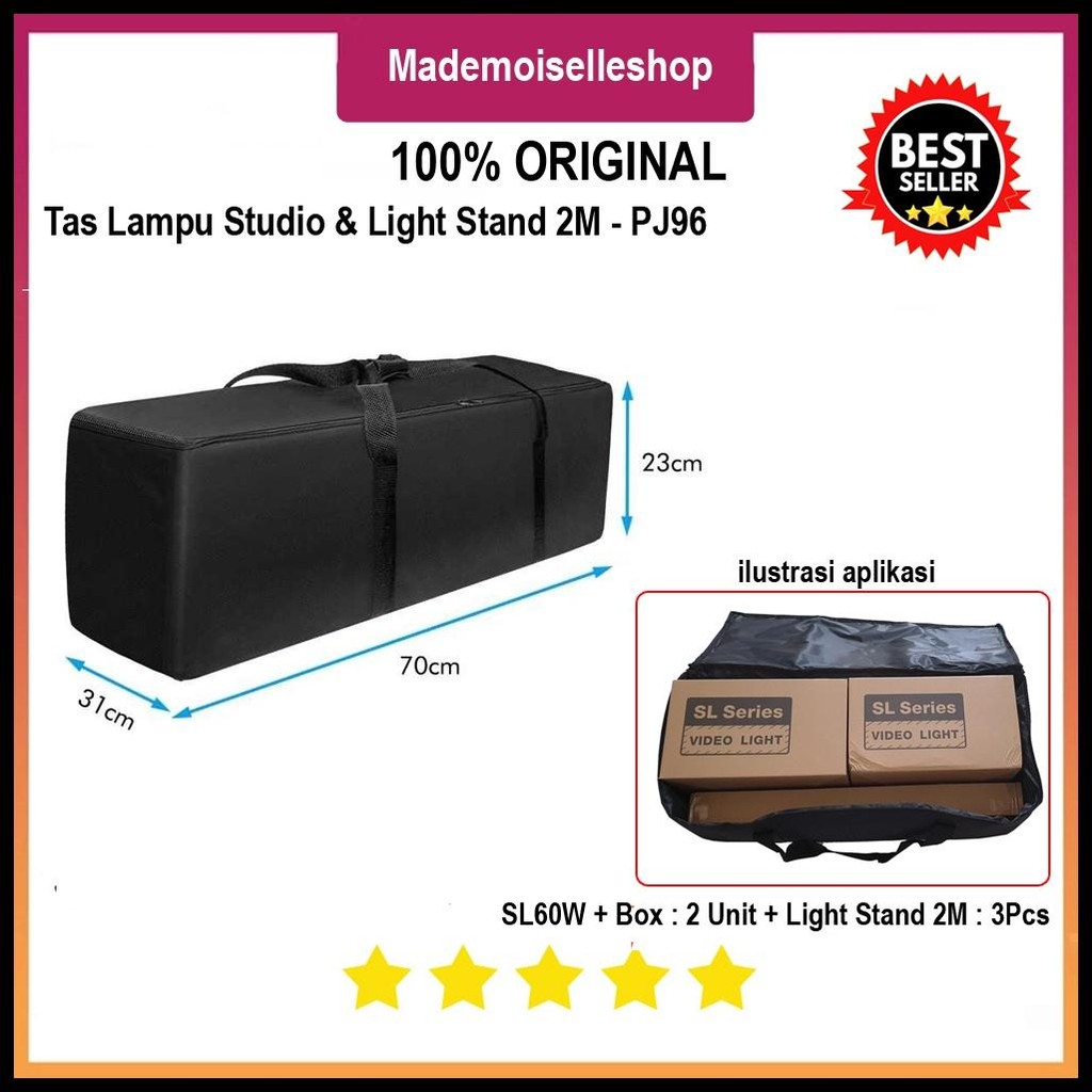 STUDIO LIGHT BAG - STUDIO PACKAGE BAG - LIGHT STAND 80CM - PJ96 สําหรับ GODOX SL60W SK400