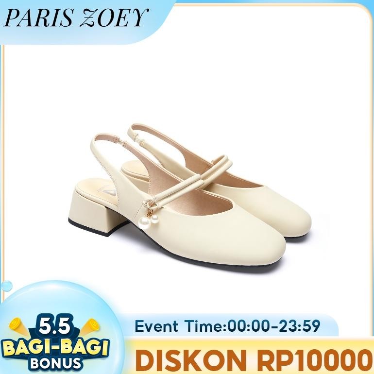 VS Paris Zoey รองเท้าแตะผู้หญิงสไตล์ใหม่ส้นกลาง Anna PZX2324304