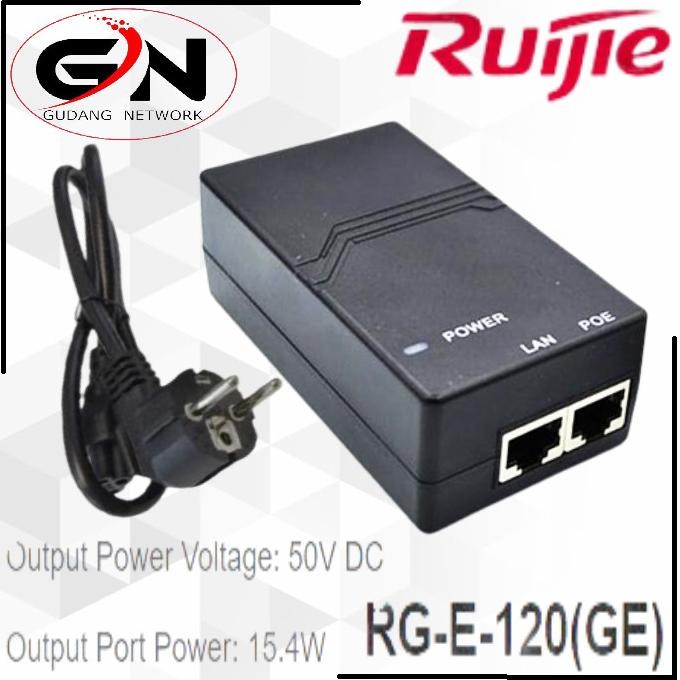 ใหม่ล่าสุด - Ruijie RG-E-120(GE) Power Over Ethernet Adapter POE RG-E-120 GE