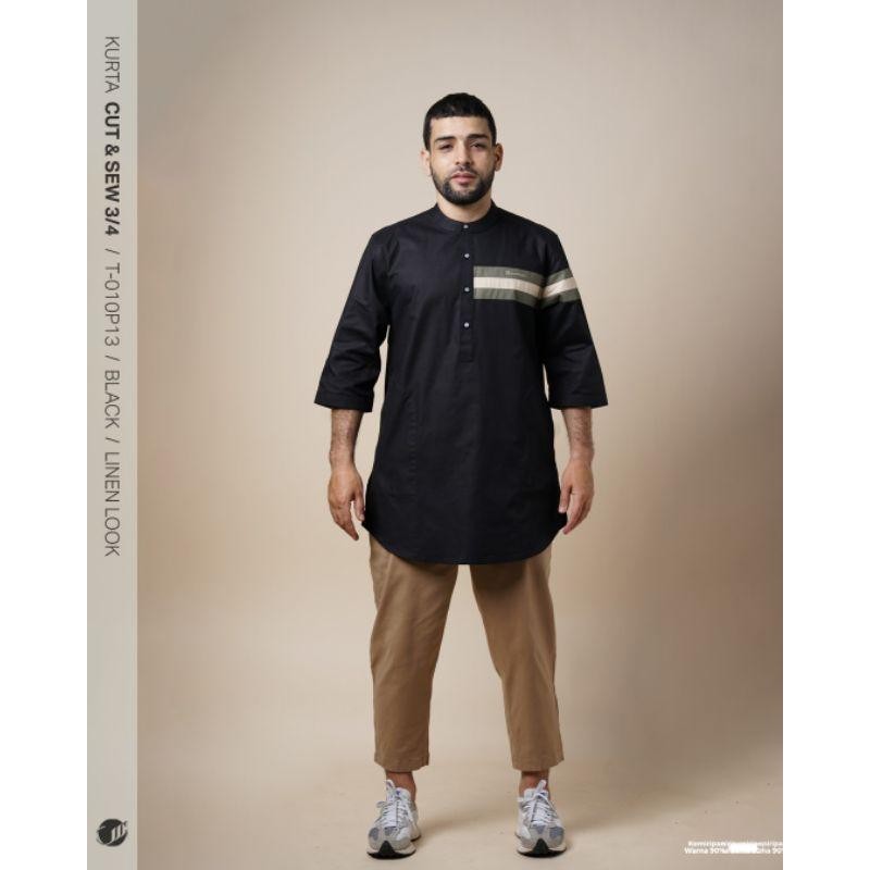 Samase Black Kurta Cut&Sew 3/4 T010P Size S