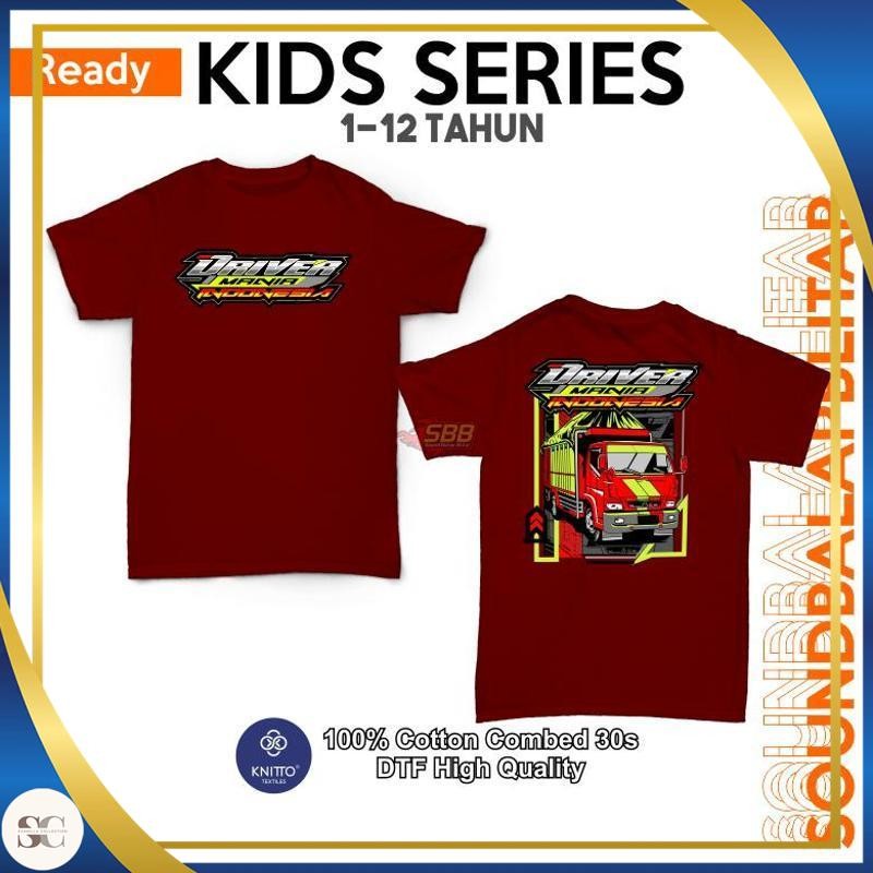 KATUN - Viral Childrens Truck T-Shirt Driver Mania Indonesia Truck Oleng Cotton Combed 30S Premium F