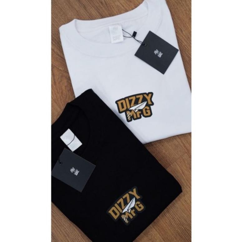 รับเสื้อยืด Dizzy Kaps Distro Dizzy Plane สีดําสีขาว