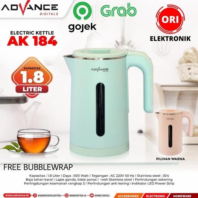 - ADVANCE ELECTRIC KETTLE/ ELECTRIC KETTLE 1.8 ลิตร AK-184