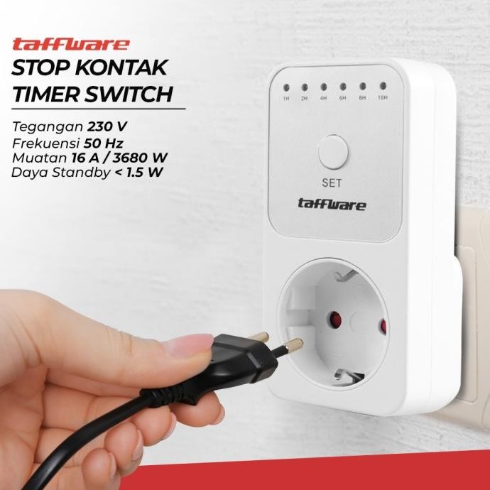 จัดส่งฟรี - สวิตช์จับเวลาแบบตั้งโปรแกรมได้ Taffiware ใหม่ 6 โปรแกรม 230V/16A - W03