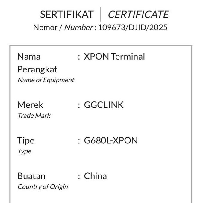 ใหม่ ONT XPON DUALBAND GGCLink G680L ใหม่, XPON GPON EPON ONU DUALBAND