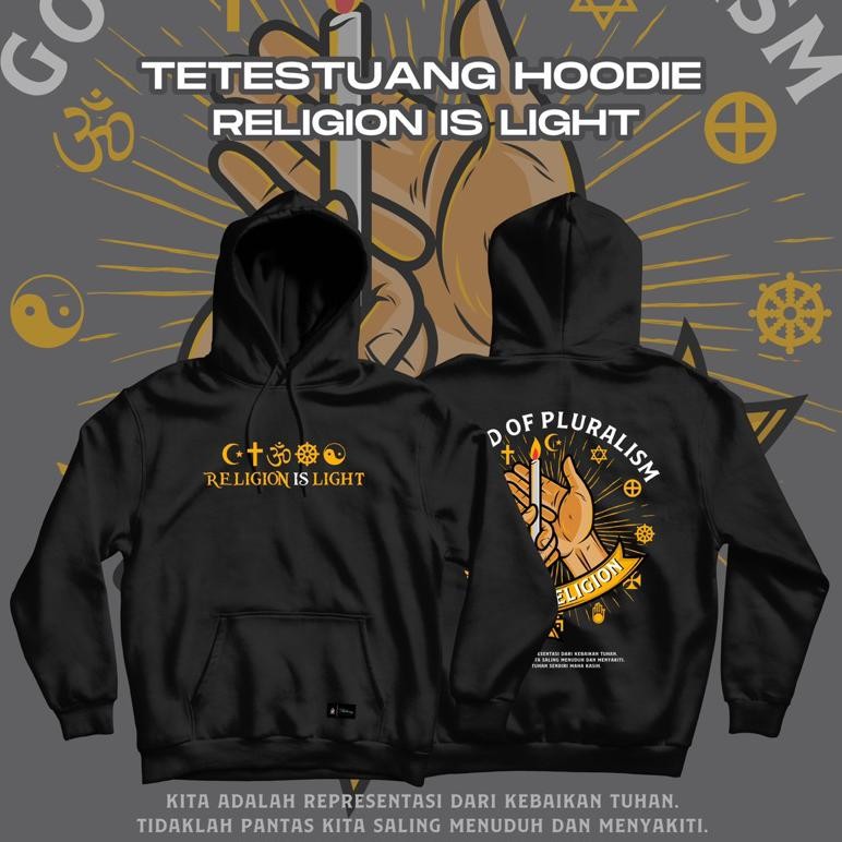 Teteastuang Hoodie Pluralism Light Up Peace Hoodie ผ้าฝ้ายขนแกะหนา Premium Hoodie V4