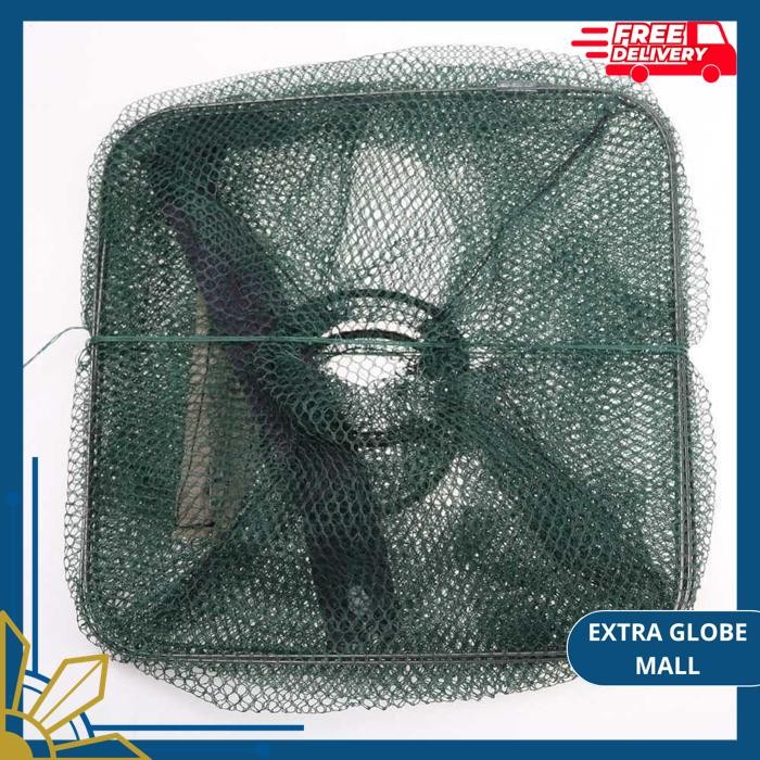 TRAP NET TRAP ปลา SHRIMP CRAB LOBSTER 2 HOLES FOLDING 6194 คุณภาพที่สุด!!