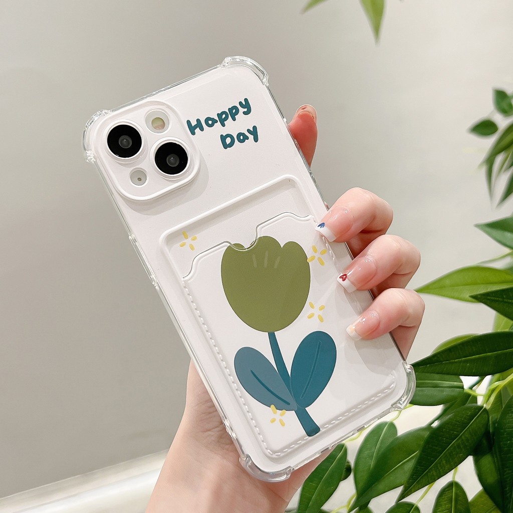 ผู้ถือบัตร Lanyard ดอกไม้ล่าสุด Soft Case Hp Oppo A6 A6X A6S A6 Pro 5G A3 A3X 13 13F 14 14F A60 Reno