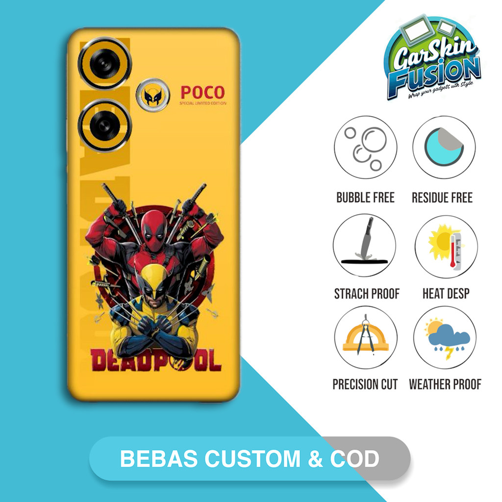 Garskin Skin Poco F6 รุ่นพิเศษ รหัส - LD9 Custom | เคสรอยขีดข่วนป้องกันฟันกัส