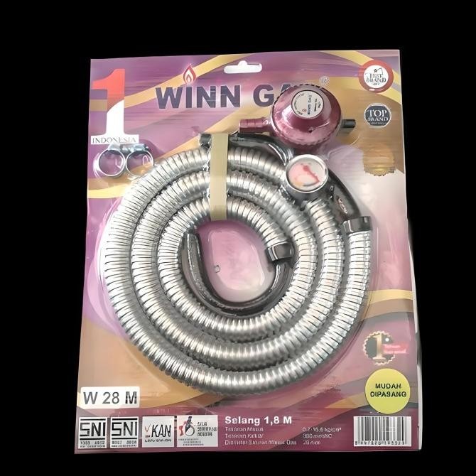 WIN GAS REGULATOR HOSE + 1,8M METER SNI W28 M / W68 M